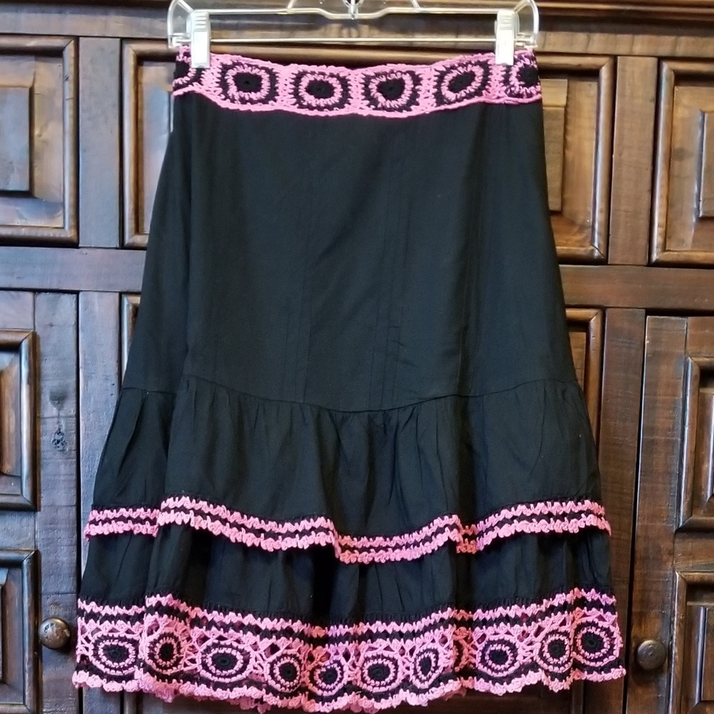 DIMRI A-Line Cascading Ruffle Skirt, M